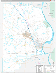 Cape Girardeau County Wall Map Premium Style 2026